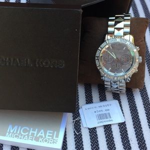 Micheal Kors Watch - NEW - Sterling with crystals